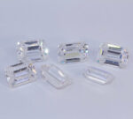White Cubic Zirconia Emerald Step Cut - Clearance