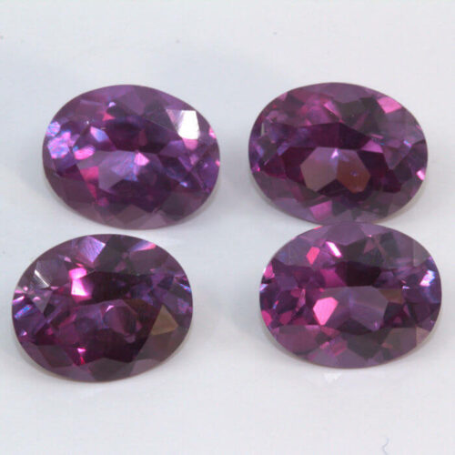 Alexandrite Color Lab Sapphire 10x8mm Oval Clearance 4 Pack
