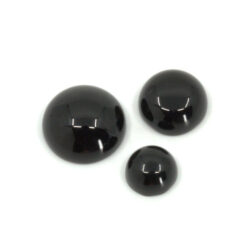 Natural Black Onyx Round Cabochons