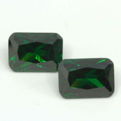Green Cubic Zirconia 14x10mm Emerald Cut