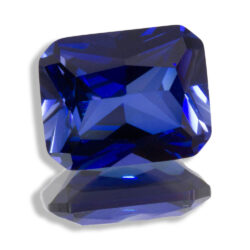 Lab Created Blue Sapphire Emerald Cuts