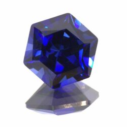 Lab Created Blue Sapphire Hexagon - 8mm