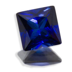 Lab Created Blue Sapphire Princess Cuts