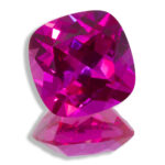 Lab Created Bright Pink Sapphire Cushion Cuts