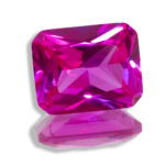 Lab Created Bright Pink Sapphire Emerald Cuts