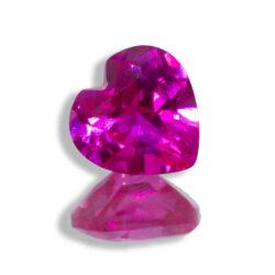 Lab Created Bright Pink Sapphire Hearts