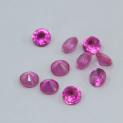 Lab Bright Pink Sapphire 3mm Rounds 10 Pack Clearance