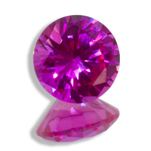 Lab Created Bright Pink Sapphire Rounds