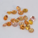 Lab Padparadscha Sapphire 3mm Rounds Clearance 20 Pack