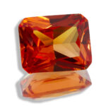 Lab Created Padparadscha Sapphire Emerald Cuts