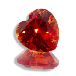 Lab Created Padparadscha Sapphire Hearts