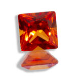 Lab Created Padparadscha Sapphire Princess Cuts