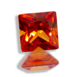 Lab Created Padparadscha Sapphire Princess Cuts