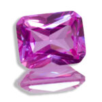 Lab Created Pink Sapphire Emerald Cuts