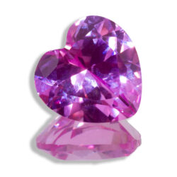 Lab Created Pink Sapphire Hearts