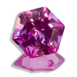 Lab Created Pink Sapphire Hexagons