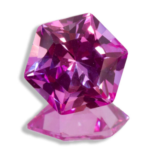Lab Created Pink Sapphire Hexagons