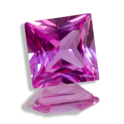 Lab Created Pink Sapphire Princess Cuts