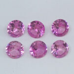 Lab Pink Sapphire 6mm Rounds 6 Pack Clearance