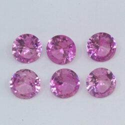 Lab Pink Sapphire 6mm Rounds 6 Pack Clearance