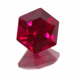 Lab Created Ruby Hexagon - 8mm
