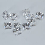 White Lab Sapphire 6mm Princess Cut