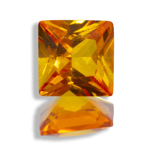 Lab Created Yellow Sapphire 6mm Princess Cut