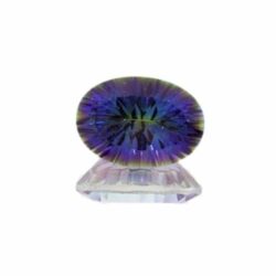 Magic Blue Quartz Oval Concave Cut