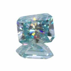 Synthetic Blue Moissanite Radiant Cuts