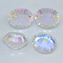 Opal White Quartz 12x10mm Oval Concave Cut 4 Pack Clearance