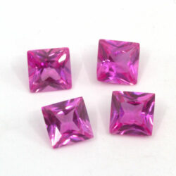 Lab Created Pink Sapphire 8mm Princess Cut Clearance