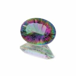 Rainbow Quartz Oval Concave Cut