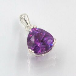 Sterling Lab Created 10mm Trillion Pendant