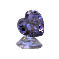 Tanzanite Cubic Zirconia Hearts