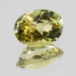 Green Tourmaline Oval Checker Top 8x6.2mm 1.57ct