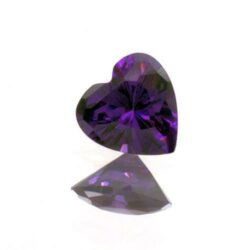 Violet Cubic Zirconia Hearts