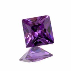 Violet Cubic Zirconia Princess Cuts