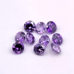 Dark Lavender Cubic Zirconia 4mm Round