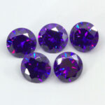 Violet Cubic Zirconia 8mm Rounds