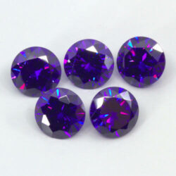 Violet Cubic Zirconia 8mm Rounds