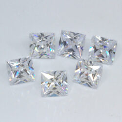White Cubic Zirconia 7mm Princess Cut Pack Clearance