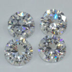 White Cubic Zirconia 10mm Round 4 Pack Clearance