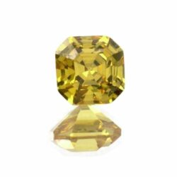 Yellow Cubic Zirconia Asscher Cut
