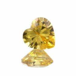 Yellow Cubic Zirconia Hearts