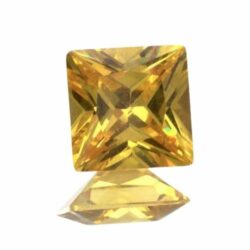 Yellow Cubic Zirconia Princess Cuts