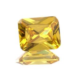 Yellow Cubic Zirconia Emerald Cuts